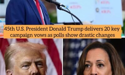 45th U.S. President Donald Trump delivers 20 key campaign vows as polls show drastic changes